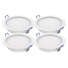 Lumitron 筒燈 無閃爍 嵌入式燈 5英吋 12W, 4個, 燈泡色 黃光