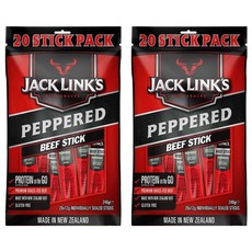 잭링크스 비프 스틱 페퍼드 육포, 240g, 2개