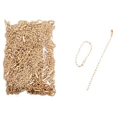 MaDaKkuMi DIY用圓珠鍊 12cm, 100個, 金屬金色