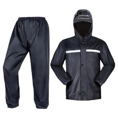 小麥購物 兩件式雨衣 C326, XL, 藏青色