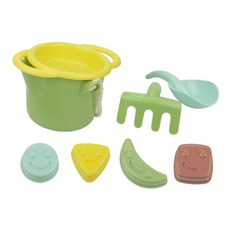 VIKINGTOYS 夏日沙灘玩沙工具組 快樂微笑, 莫蘭迪色系, 1組