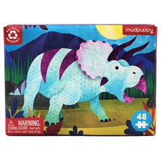 mudpuppy 迷你拼圖 三角龍, 48片, 1盒