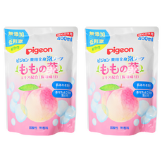 pigeon 貝親 桃葉泡泡浴露 補充包, 400ml, 2包