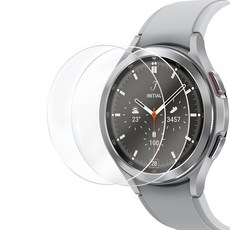 아이몰 갤럭시워치 풀커버 강화유리 고강도 액정보호필름 2매, 투명, 2개