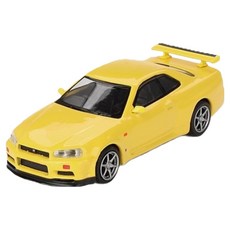 MINIGT 1/64 日產 Nissan Skyline GT-R R34 V-Spec 金屬模型車, 1個, 雷霆黃