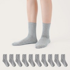 가나양말 여성용 두겹 심플 중목양말 200N 10켤레