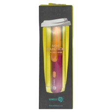 UNIX 迷你捲髮棒 UCI-B2505TW 輕巧便攜 陶瓷加熱 快速造型, 橘色 + 紅色