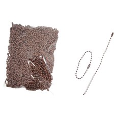 마다꾸미 볼체인 컬러군번줄 줄구슬 12cm, 커피, 50개