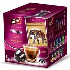 Rene 衣索比亞咖啡膠囊, 7g, 16顆, 1盒