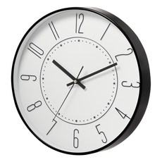 바이아 라운드스타 무소음 벽시계 30cm, 화이트블랙
