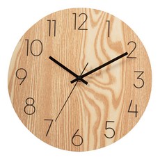 바이아 슬림 우드 무소음 벽시계 30cm, 숫자