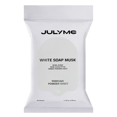 JUL7ME 香氛爽身濕巾 白皂麝香 20入, 116g, 1個