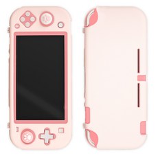 JAMMON Nintendo Switch Lite 專用馬卡龍硬殼套裝, LTC01-PK, 嬰兒粉, 1套