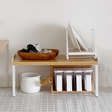 鋼木標準層架, 白色