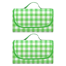 Miracle Living 春季出遊便攜式野餐墊 2入, 綠色