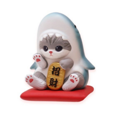 YENDAR 研達 貓福珊迪 招財公仔 鯊魚, 1個