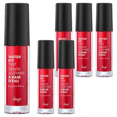 fmgt 워터핏 립틴트, 03 피크닉 레드, 6개