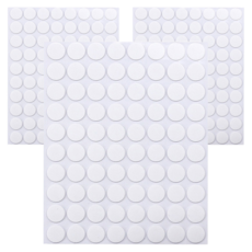 Koname 高強度圓形雙面膠帶 4W138 15mm 80片, 3個, 透明