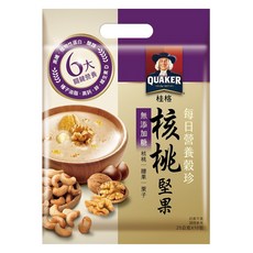 QUAKER 桂格 每日營養穀珍核桃堅果 無添加糖, 25g, 10包, 1袋