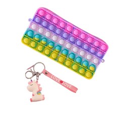 Dalmoa 舒壓泡泡軟Q按壓筆袋 大型 B, 混合色, 1個