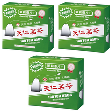 天仁茗茶 茉莉香片 量販經濟包, 2g, 100包, 3盒