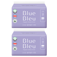 Blue Bleu 蝶翼型超薄衛生棉, 大型(28cm), 10片, 2包