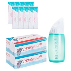노즈퓨리 어린이 코세척기 + 세정용 분말 130p, 1세트