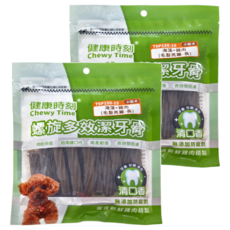 Chewy Time 健康時刻 全犬螺旋潔牙骨 全面護理 潔牙磨牙雙效合一, 海藻+雞肉, 150g, 2包