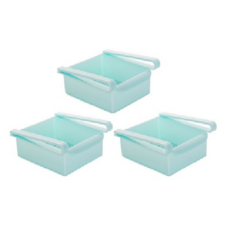 Home Carong冰箱置物架, 3個, 藍色