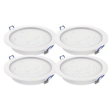 Lumitron 無頻閃嵌入式筒燈 6吋 15W 防潮型, 燈泡色黃光, 4個