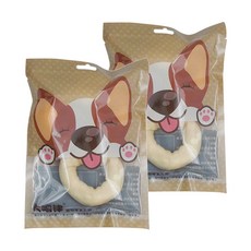 大嚐津 3.5吋 牛奶甜甜圈 (3入) 寵物零食, 牛皮, 2包