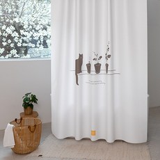 OneSevenNine 屋頂貓咪布質浴簾, 1個