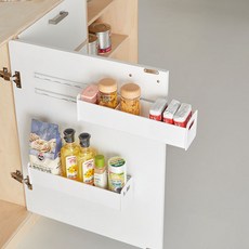 Easy Moa黏貼型滑動縫隙收納抽屜整理盒, 白色, 2個