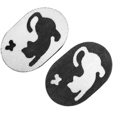 nature pet Honest 貓咪角色貓抓板 貓與蝴蝶 2入組, 白色, 黑色, 1套