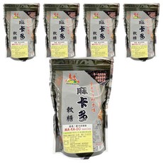 源順 麻卡多軟糖 芝麻黃麴毒素檢驗通過 全素食生機零嘴, 200g, 5袋