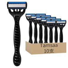 Tamsaa 優質拋棄式6層刀片刮鬍刀, 1盒, 10支