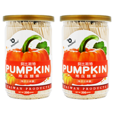 BabyBest 貝比斯特 南瓜麵條 200g, 台灣製造, 無添加食鹽, 2罐