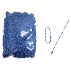 마다꾸미 볼체인 컬러군번줄 줄구슬 12cm, 블루, 100개