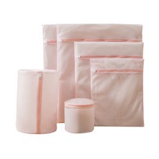 Narwell 粉彩安心網眼洗衣袋6件組, 粉紅色, 1套