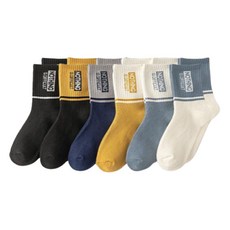 루나인 남성용 쾌적 순면 쿠션양말 6P 세트