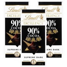 린트엑셀런스 다크 90% 초콜릿, 100g, 3개