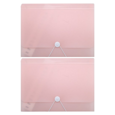 아스터 13칸 아코디언 파일 바인더, 핑크, 2개