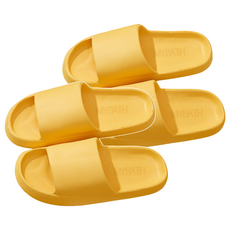 Mybath 防滑靜音輕量拖鞋, 黃色, 2雙