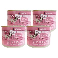 Cats in the Kitchen 貓罐頭 瘋狂野生鮭, 海鮮, 170g, 4罐