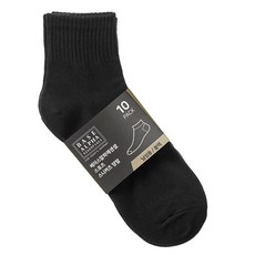 베이스알파에센셜 남성용 프리미엄 스포츠 커버 중목 양말 10켤레