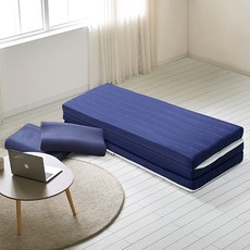 내추럴슬립 접이식 천연라텍스 매트리스, 오션네이비, 7.5cm