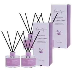 로맨띠끄 퍼퓸 파스텔 디퓨저 200ml x 2p + 섬유스틱 8p 세트, 딥 앤 블랙체리, 400ml, 2세트