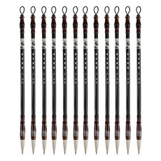 Sevenzip 書法用毛筆 白色, 12個, 小