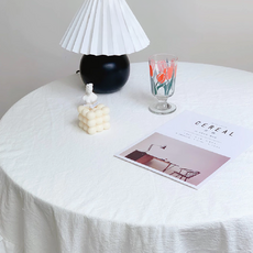 全綿素色桌布, 純白色, 150 x 140cm, 1件