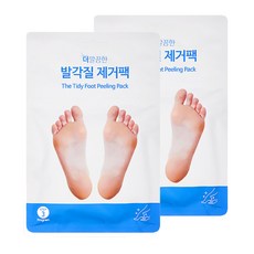 더깔끔한 3스텝 발 각질 제거팩, 2개, 44g